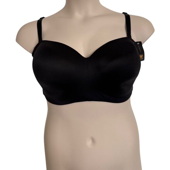 Wacoal Black Staying Power 38DDD Strapless Bra Black Style 854372 NWT Silicone P - Picture 1 of 6